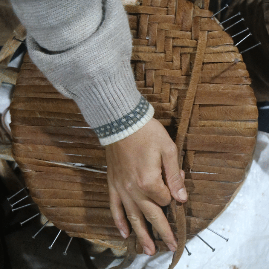 Woven Leather chair - Image 2
